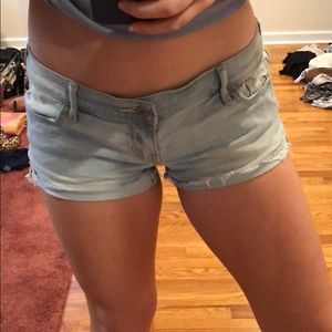 Hollister light wash jean shorts